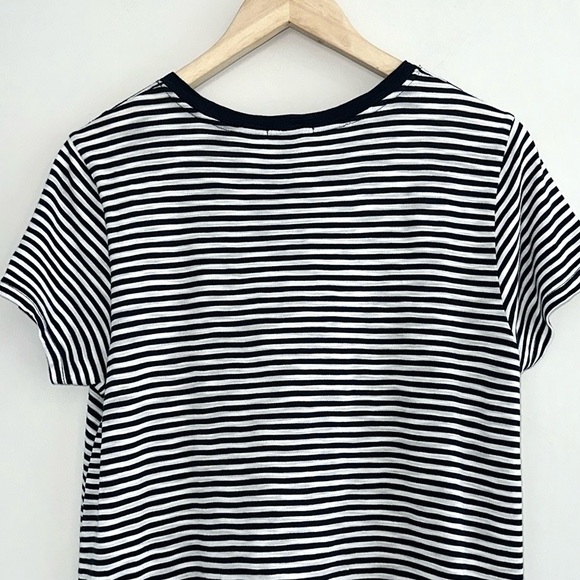 ATM Stripe Jersey Short Sleeve Dress - Picture 9 of 13